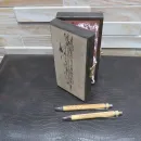 Набор «С Днем защитника Отечества»: шкатулка из массива и ручки с пожеланиями